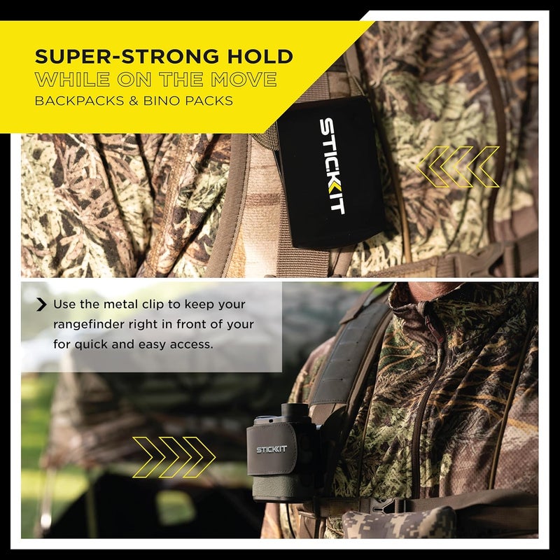 Stick It Magnetic Strap for Hunting Rangefinder, Securely Attaches to Belt, Pack, Gear, Stand or Blind, Silent Hold with Metal Clip and Safety Cord - Rangefinder Not Included - Image 3
